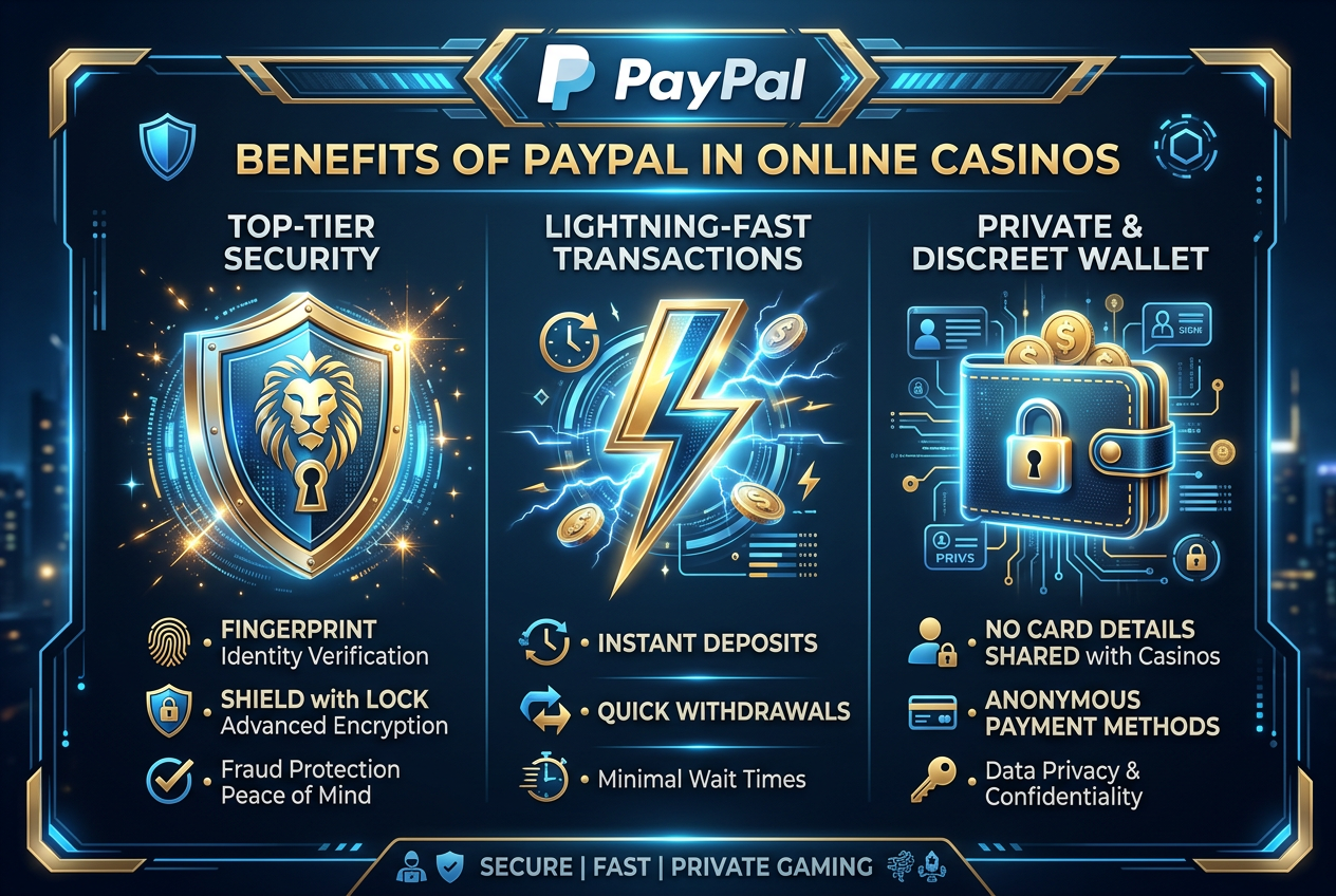 Zalety płatności PayPal w hazardzie online i infografika bezpieczeństwa